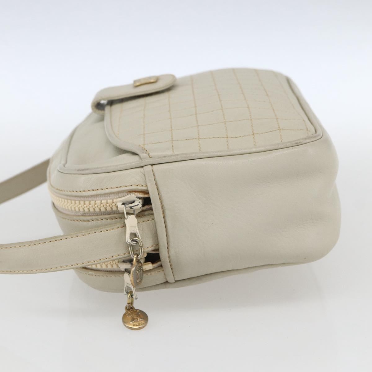 Celine Vintage Shoulder Bag Leather White Leather Shoulder Bag Bag