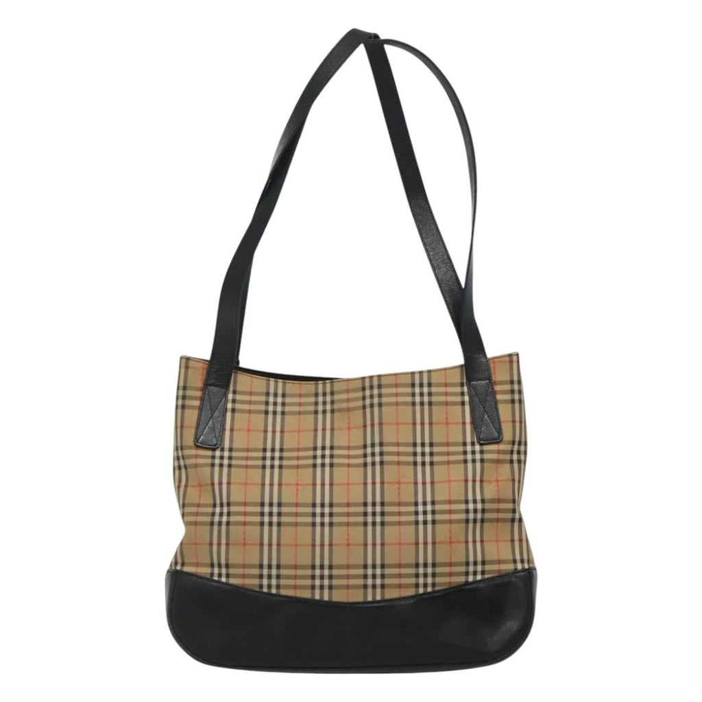 Burberry Nova Check Tote Canvas And Leather Beige Canvas Tote Bag