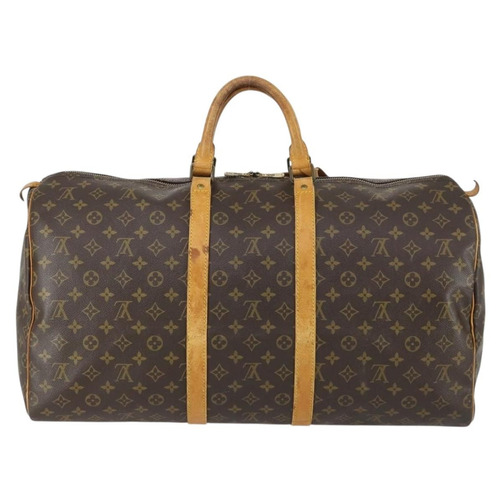 Louis Vuitton Keepall Bag Monogram Canvas Brown Canvas Travel Bag