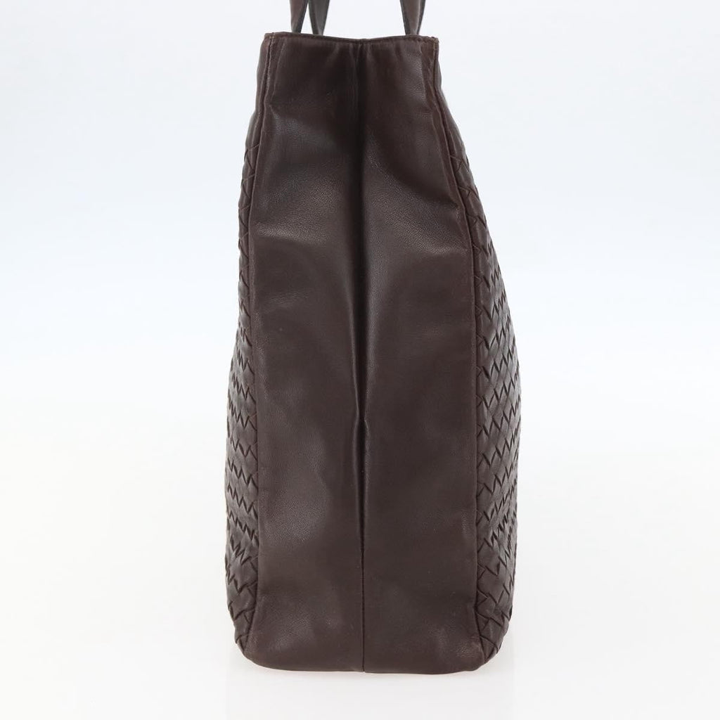 Bottega Veneta Intrecciato Handbag Leather Brown Leather Handbag