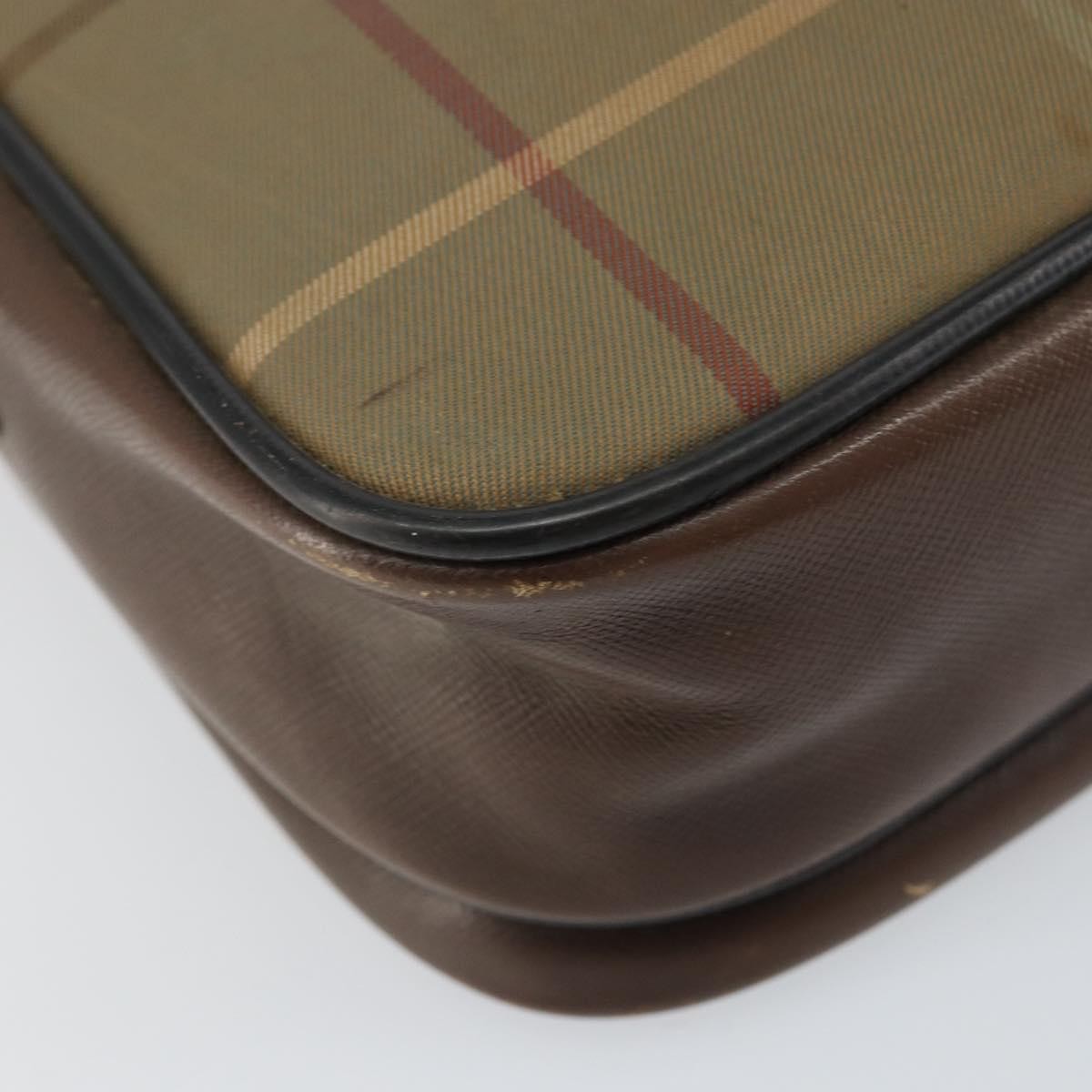 Burberry Nova Check Shoulder Bag Canvas Beige Canvas Shoulder Bag