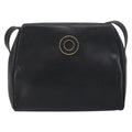 Celine Circle Logo Shoulder Bag Leather Black Leather Shoulder Bag Bag
