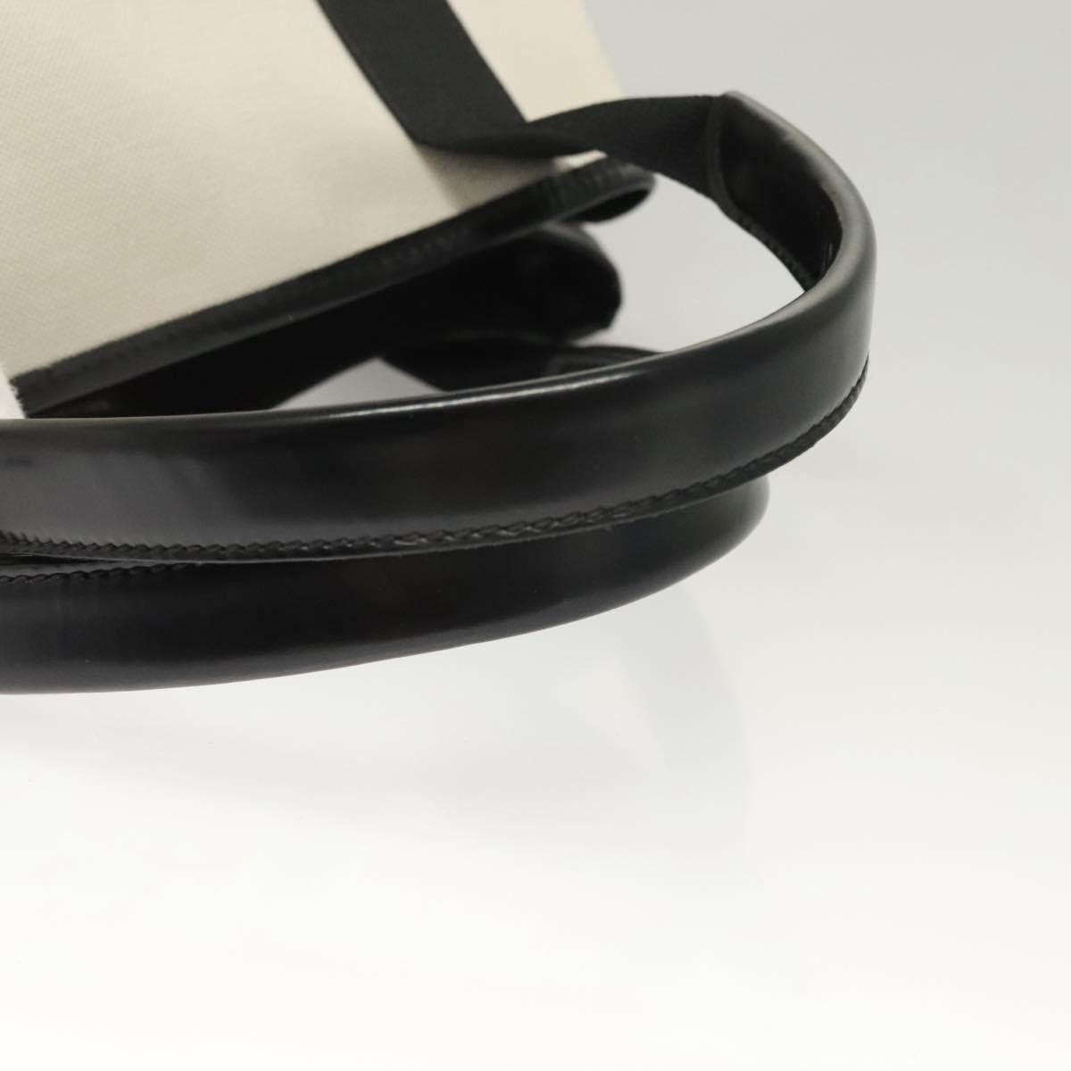 Balenciaga Navy Cabas Canvas With Leather White Canvas Tote Bag