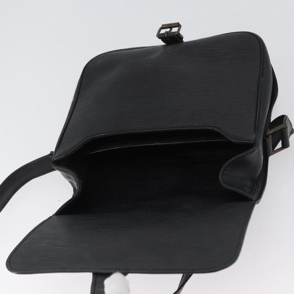 Louis Vuitton Cartouchiere Handbag Epi Leather Black Leather Shoulder Bag