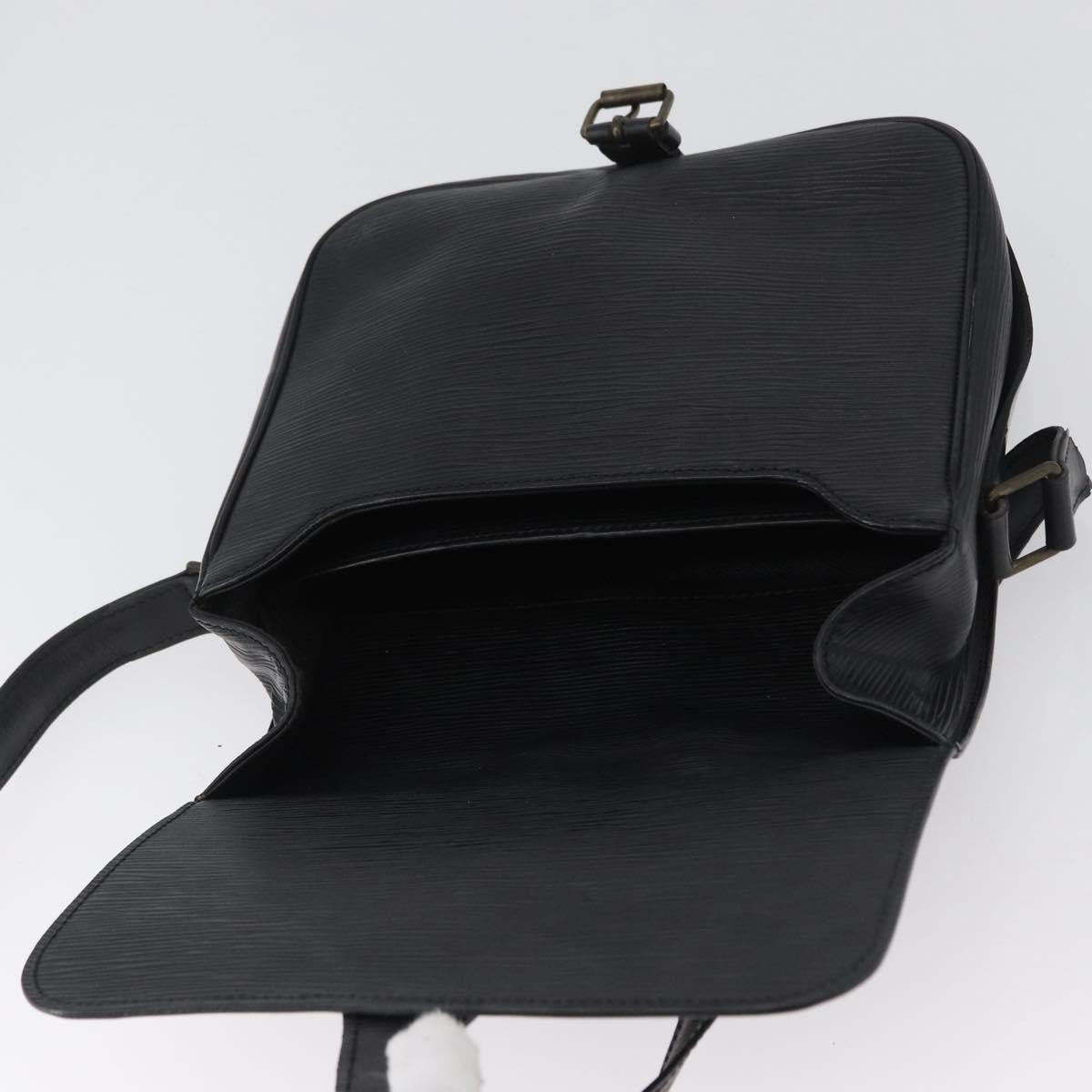 Louis Vuitton Cartouchiere Handbag Epi Leather Black Leather Shoulder Bag