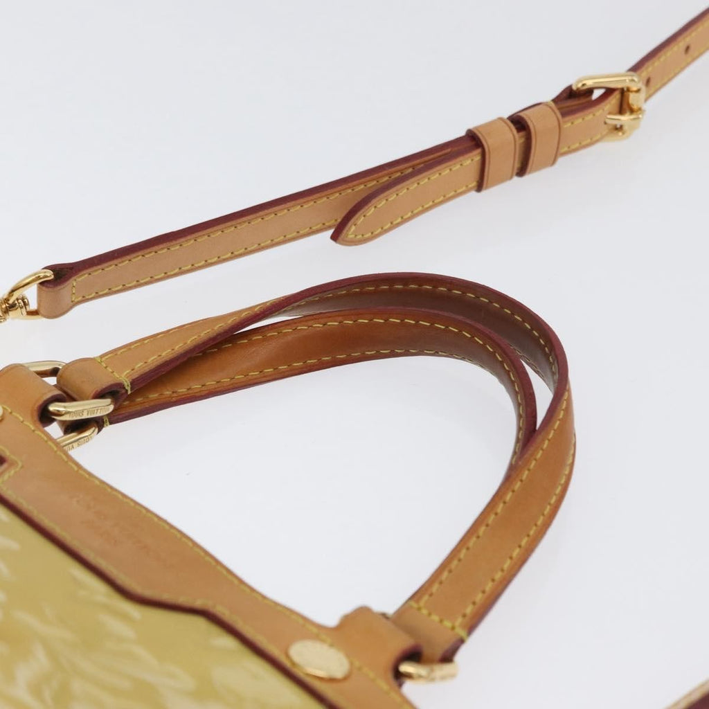 Louis Vuitton Brea Handbag Monogram Vernis Yellow Patent_Leather Handbag