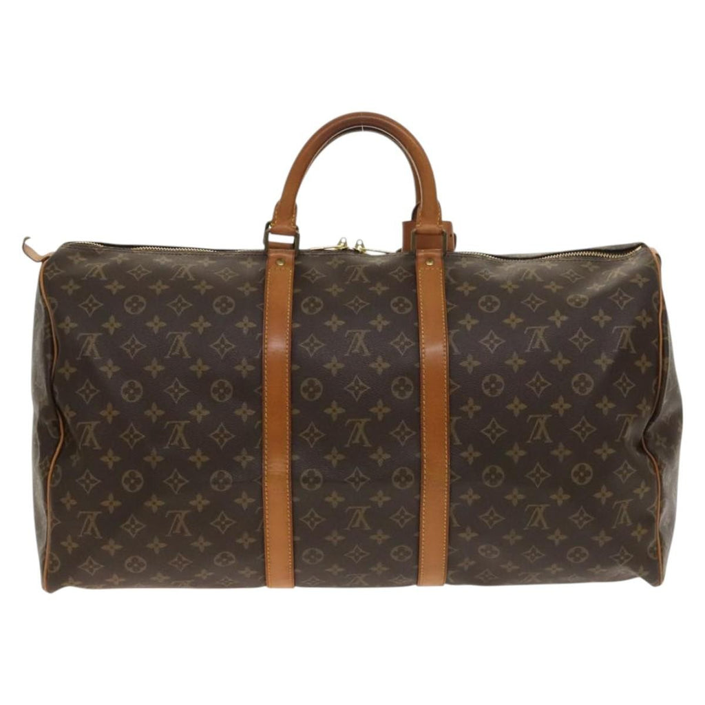 Louis Vuitton Keepall Bag Monogram Canvas Brown Canvas Travel Bag