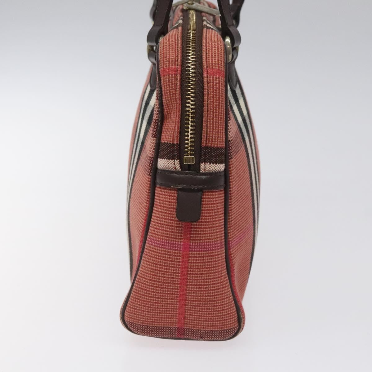 Burberry Nova Check Shoulder Bag Canvas Red Canvas Shoulder Bag