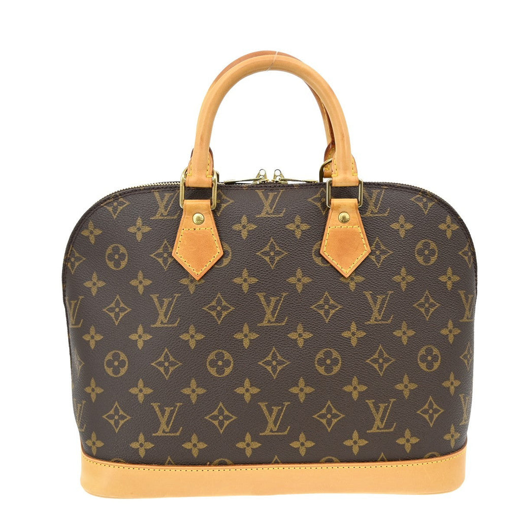 Louis Vuitton Alma Handbag Monogram Canvas Brown Canvas Handbag