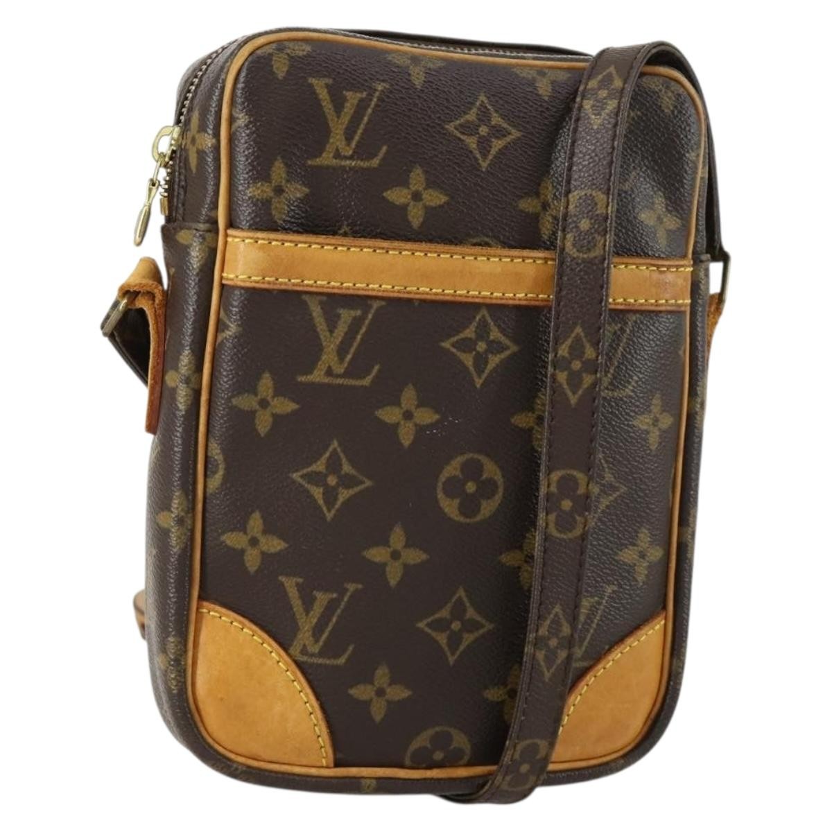 Louis Vuitton Danube Handbag Monogram Canvas Brown Canvas Shoulder Bag