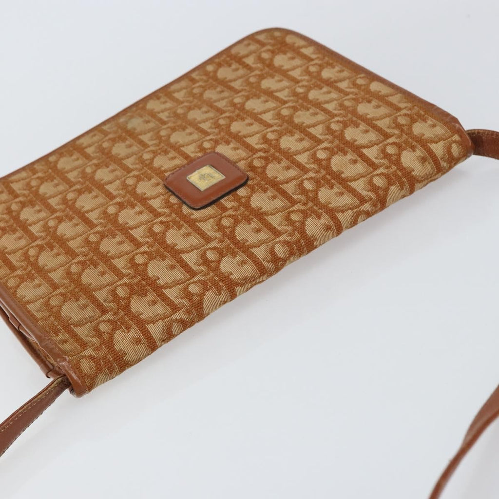 Christian Dior Vintage Trotter Shoulder Bag Canvas Brown Canvas Shoulder Bag Bag (Pre-Owned)