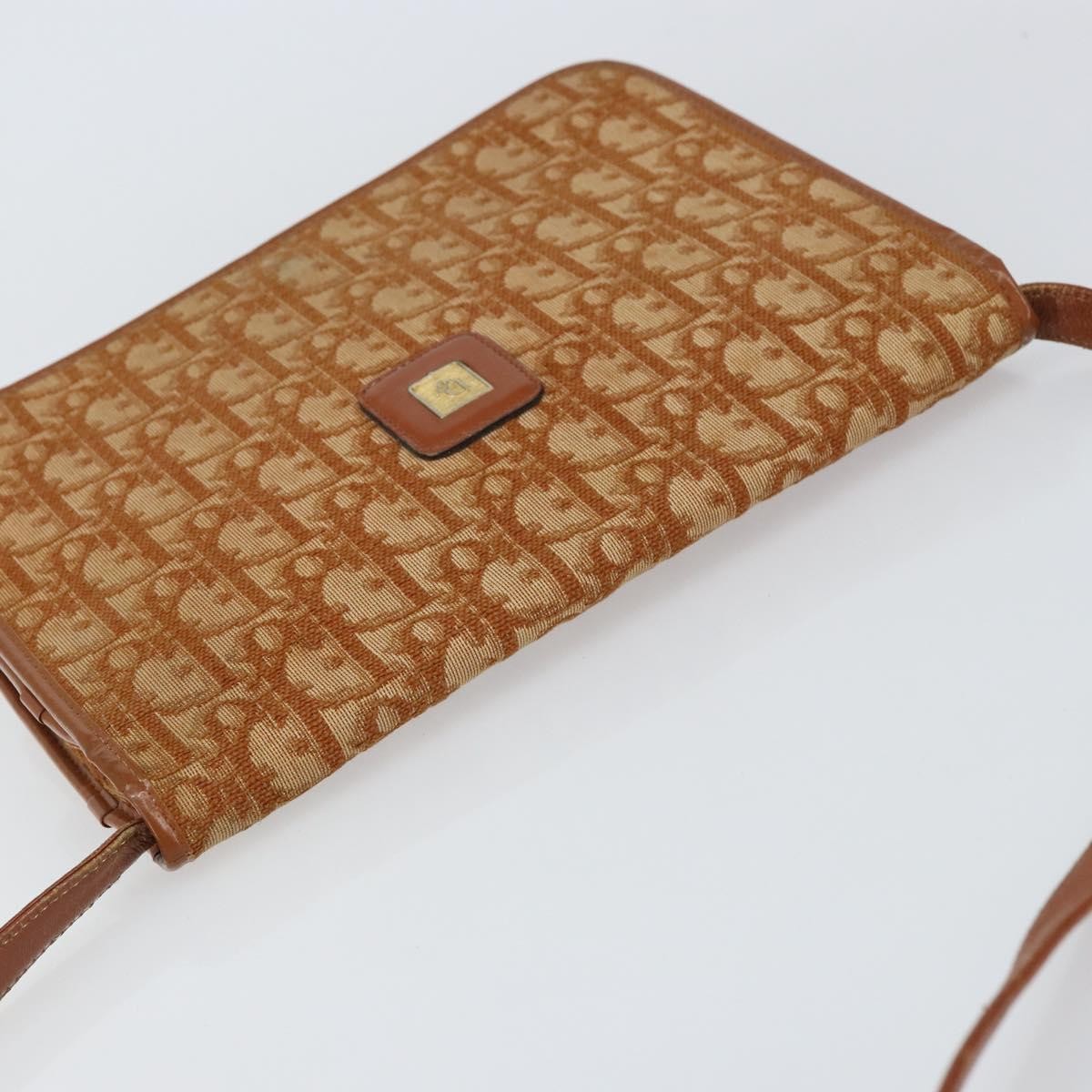 Christian Dior Vintage Trotter Shoulder Bag Canvas Brown Canvas Shoulder Bag Bag (Pre-Owned)