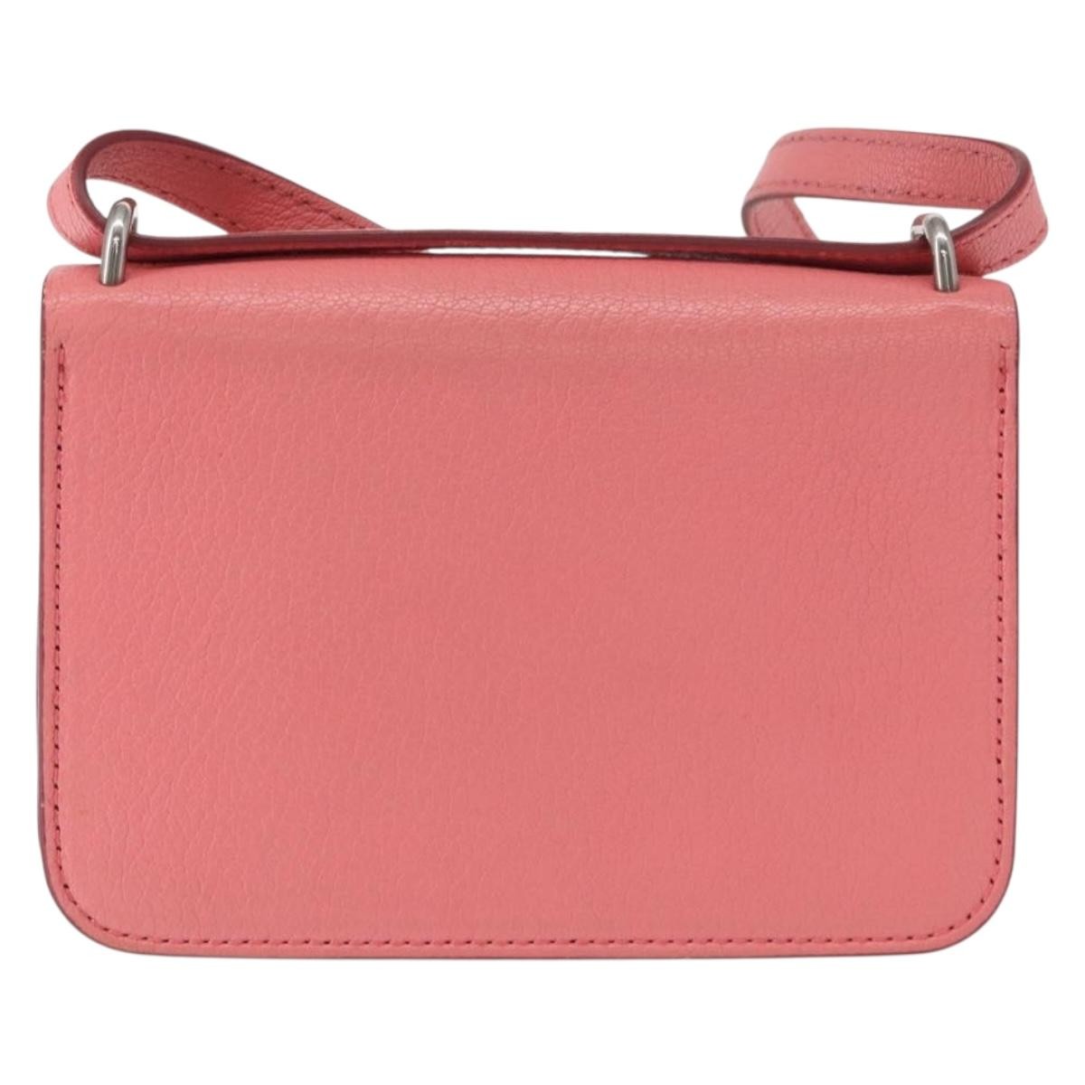 Burberry D-Ring Shoulder Bag Leather Pink Leather Shoulder Bag