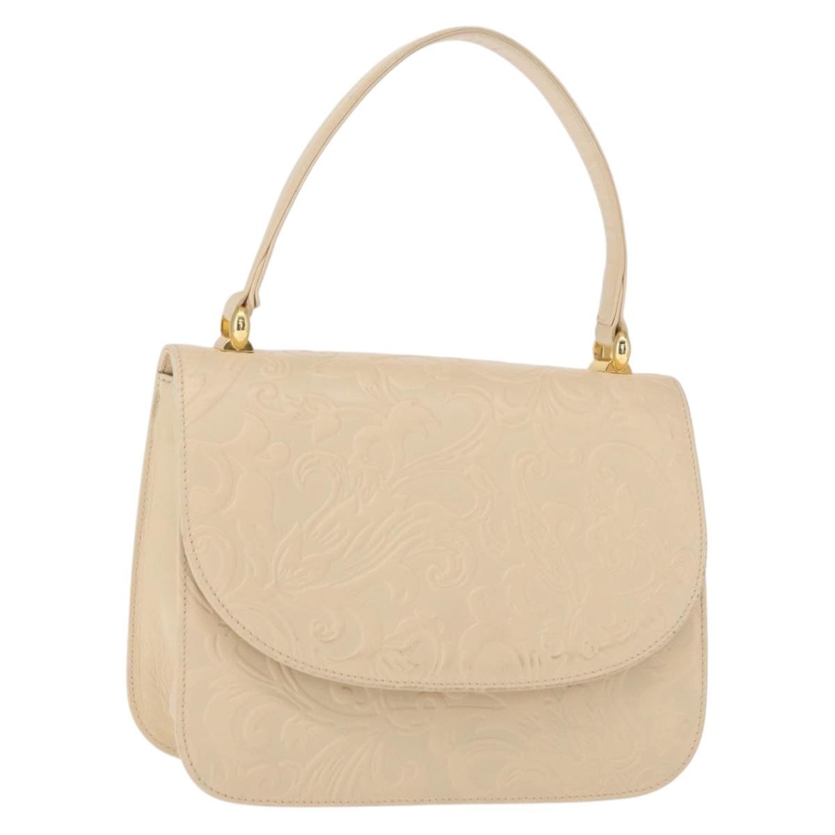 Balenciaga Vintage Handbag Leather Beige Leather Hand