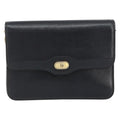 Christian Dior Vintage Cd Chain Flap Shoulder Bag Leather Black Leather Shoulder Bag Bag (Pre-Owned)