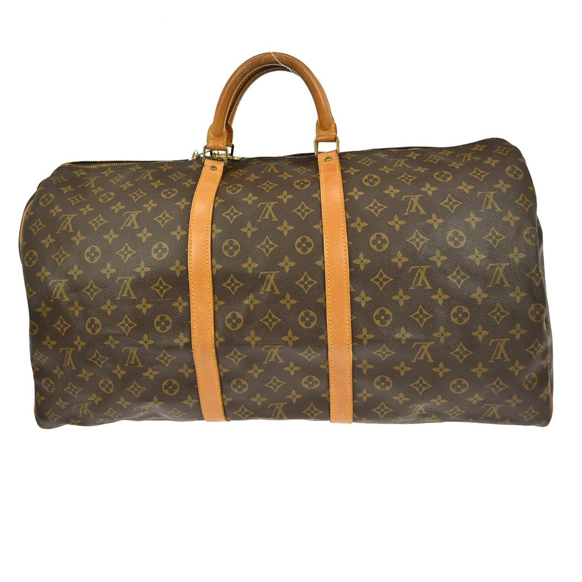 Louis Vuitton Keepall Bag Monogram Canvas Brown Canvas Travel Bag