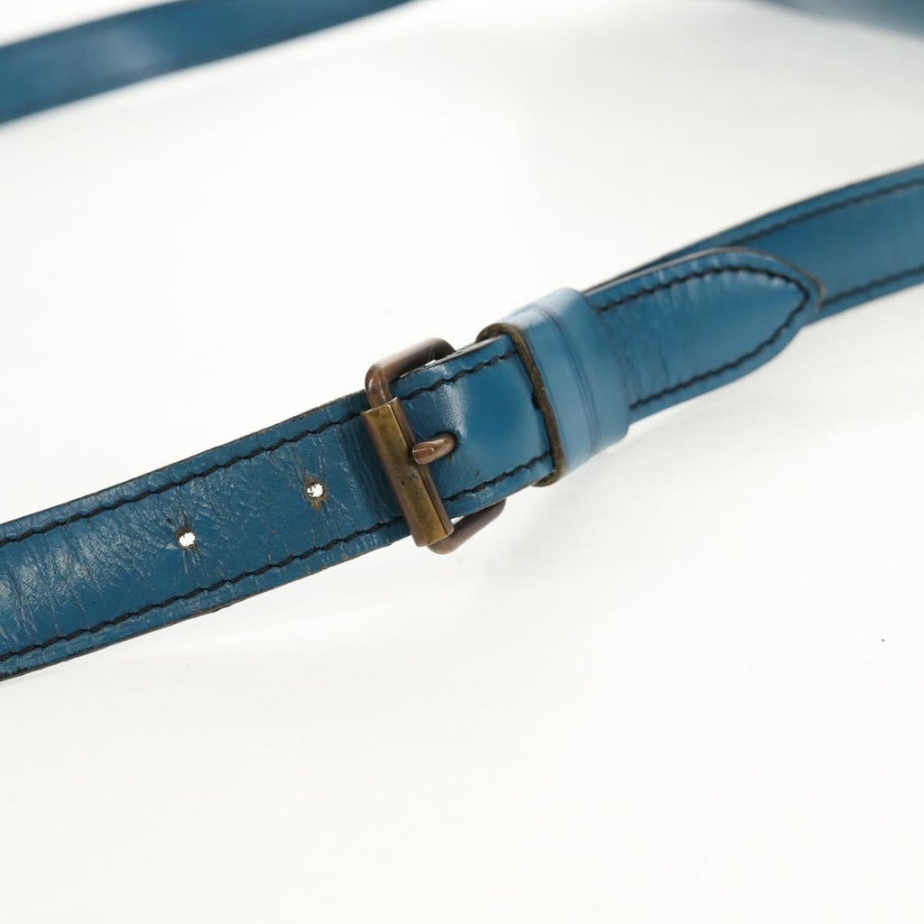 Louis Vuitton Cartouchiere Handbag Epi Leather Blue Leather Shoulder Bag