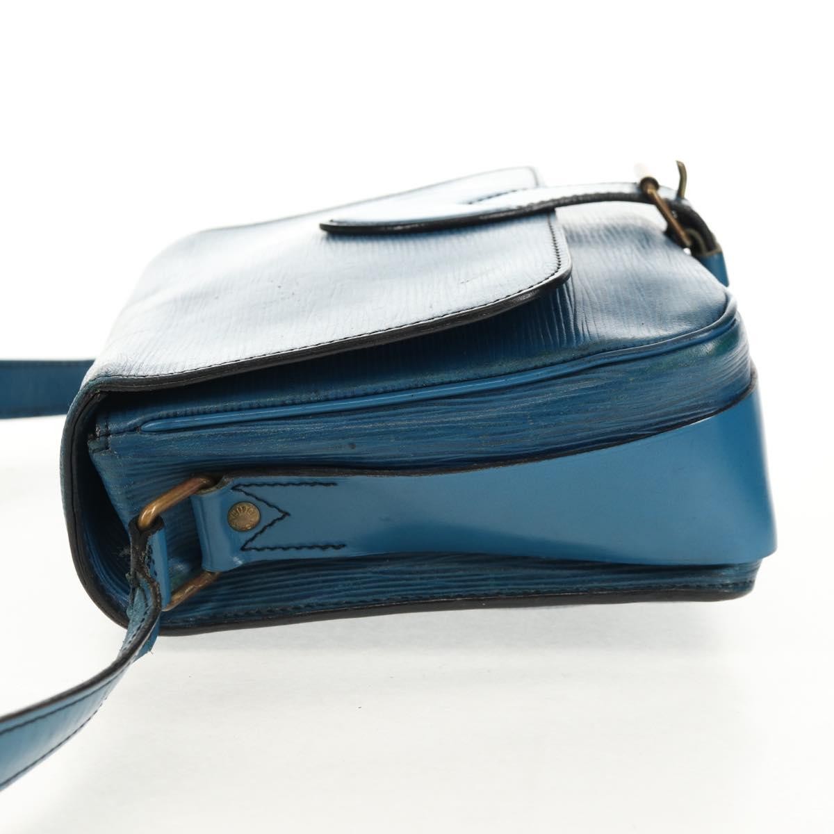 Louis Vuitton Cartouchiere Handbag Epi Leather Blue Leather Shoulder Bag