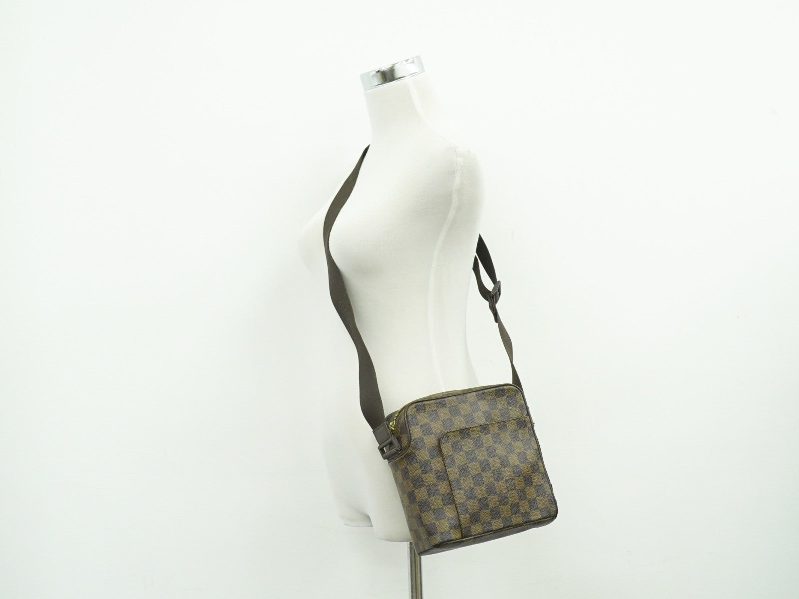 Louis Vuitton Olav Handbag Damier Brown Canvas Shoulder Bag