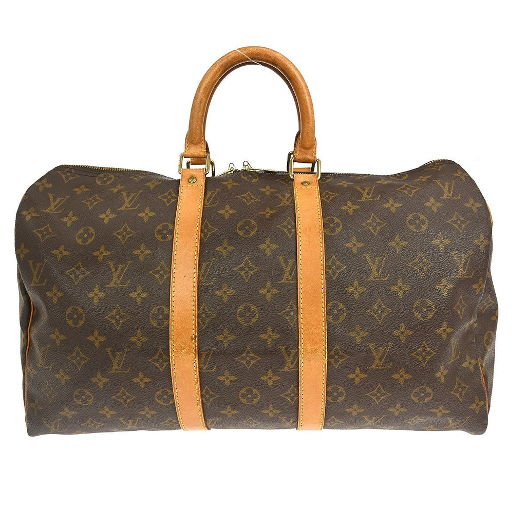 Louis Vuitton Keepall Bag Monogram Canvas Brown Canvas Travel Bag