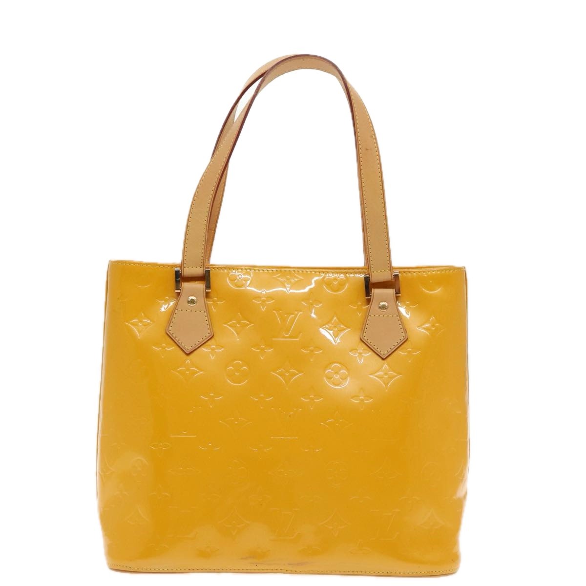 Louis Vuitton Houston Handbag Monogram Vernis Yellow Patent_Leather Bag