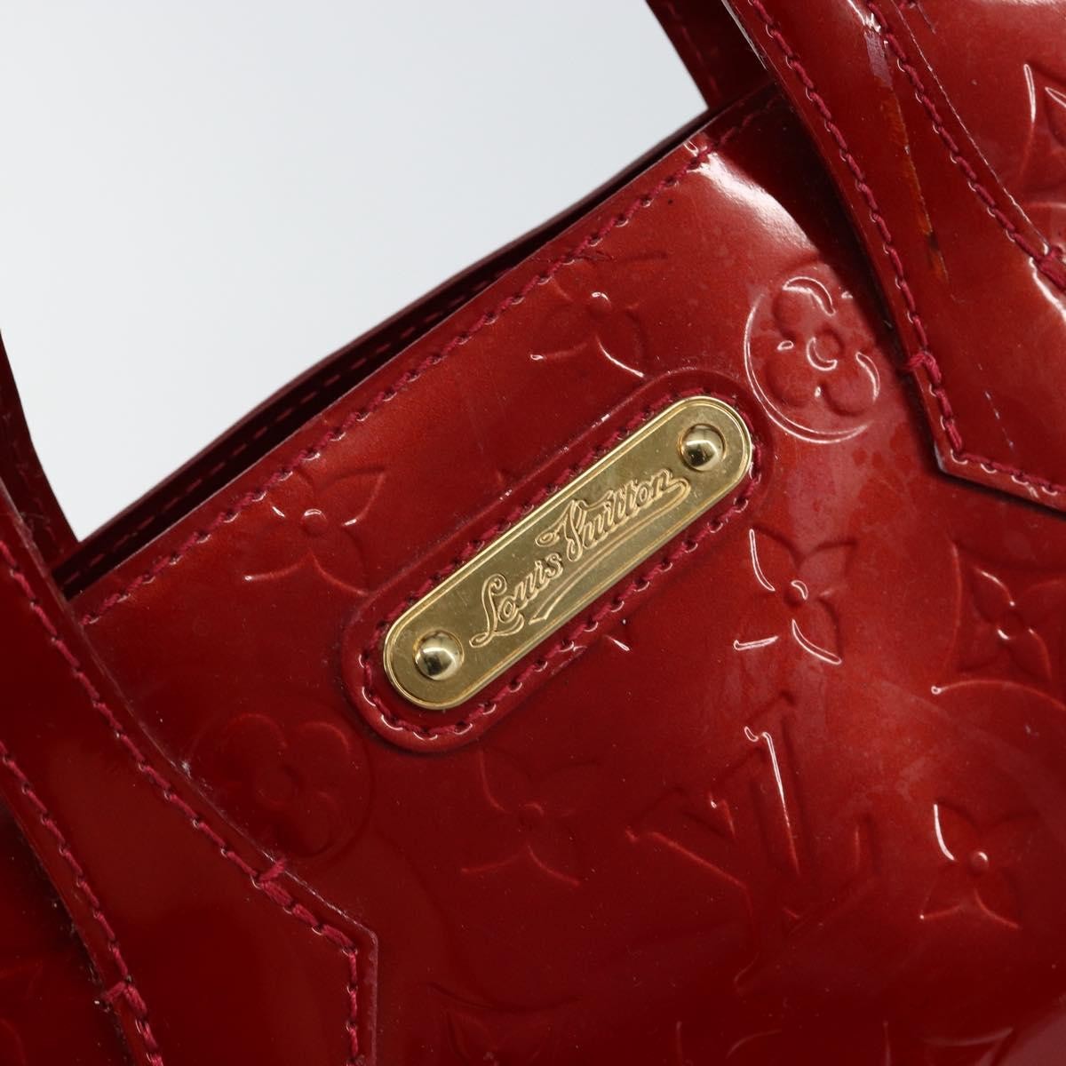 Louis Vuitton Wilshire Handbag Monogram Vernis Red Patent_Leather Handbag