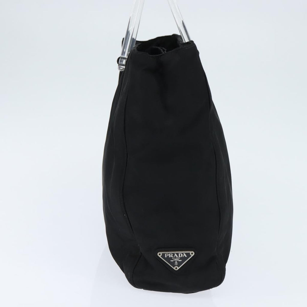 Prada Resin Handle Tote Tessuto Black Nylon Tote Bag Bag