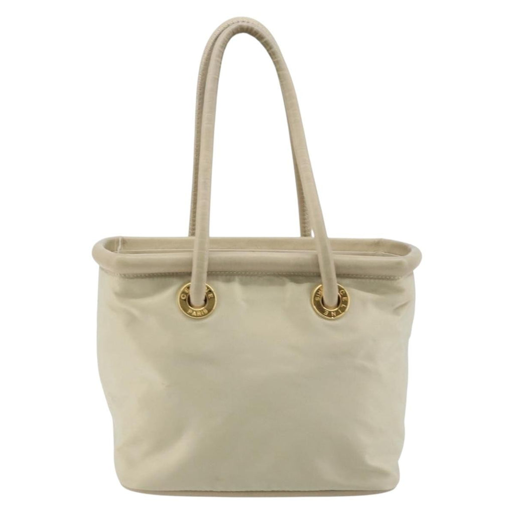 Celine Handbag Nylon Beige Nylon Handbag