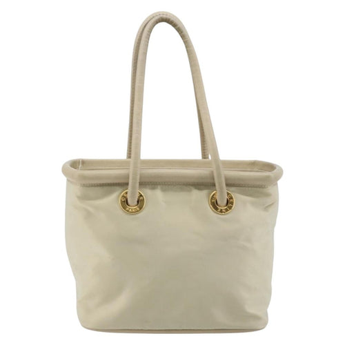 Celine Handbag Nylon Beige Nylon Handbag