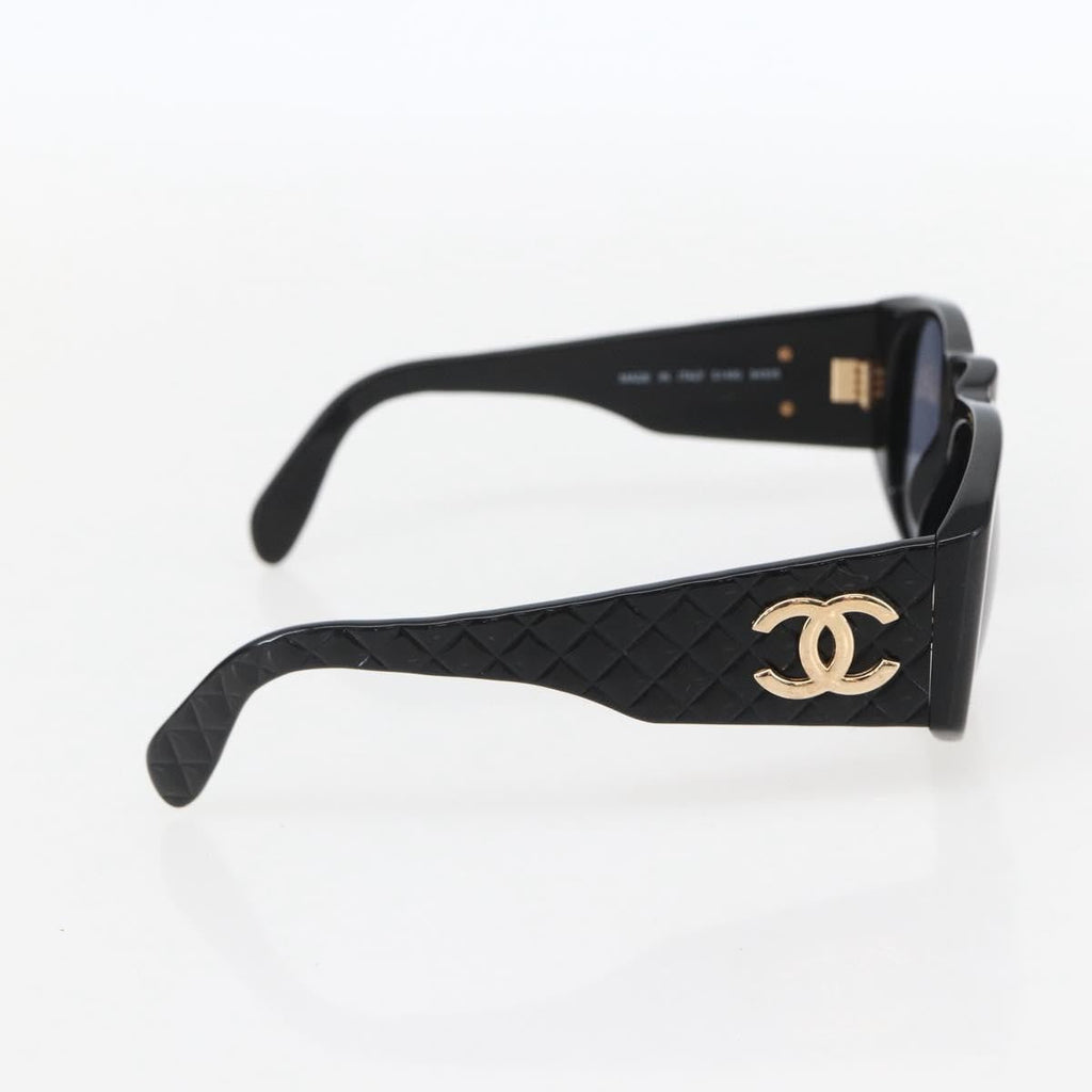Chanel Cc Logo Matelasse Sunglasses Eye Wear Plastic Black Plastic Sunglasse Accessory