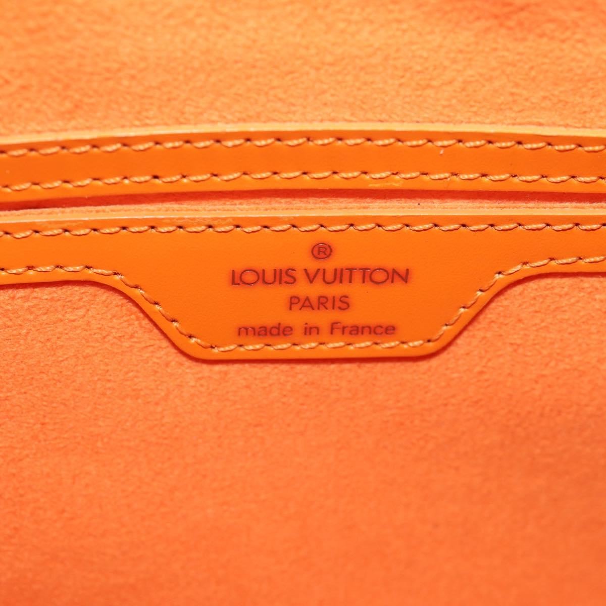 Louis Vuitton Soufflot Handbag Epi Leather Orange Leather Handbag