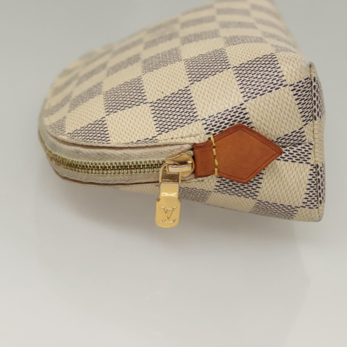 Louis Vuitton Cosmetic Pouch Damier White Canvas Bag