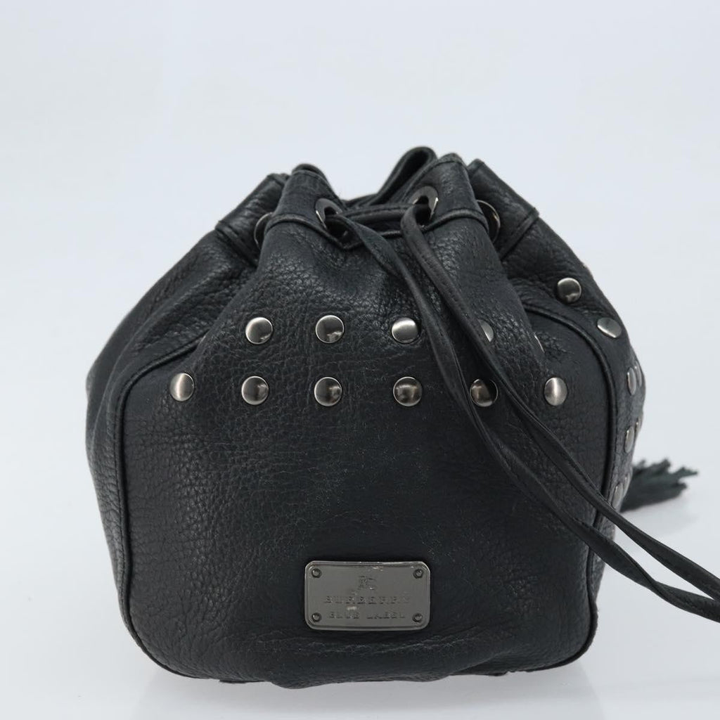 Burberry Blue Label Shoulder Bag Leather Black Leather Shoulder Bag