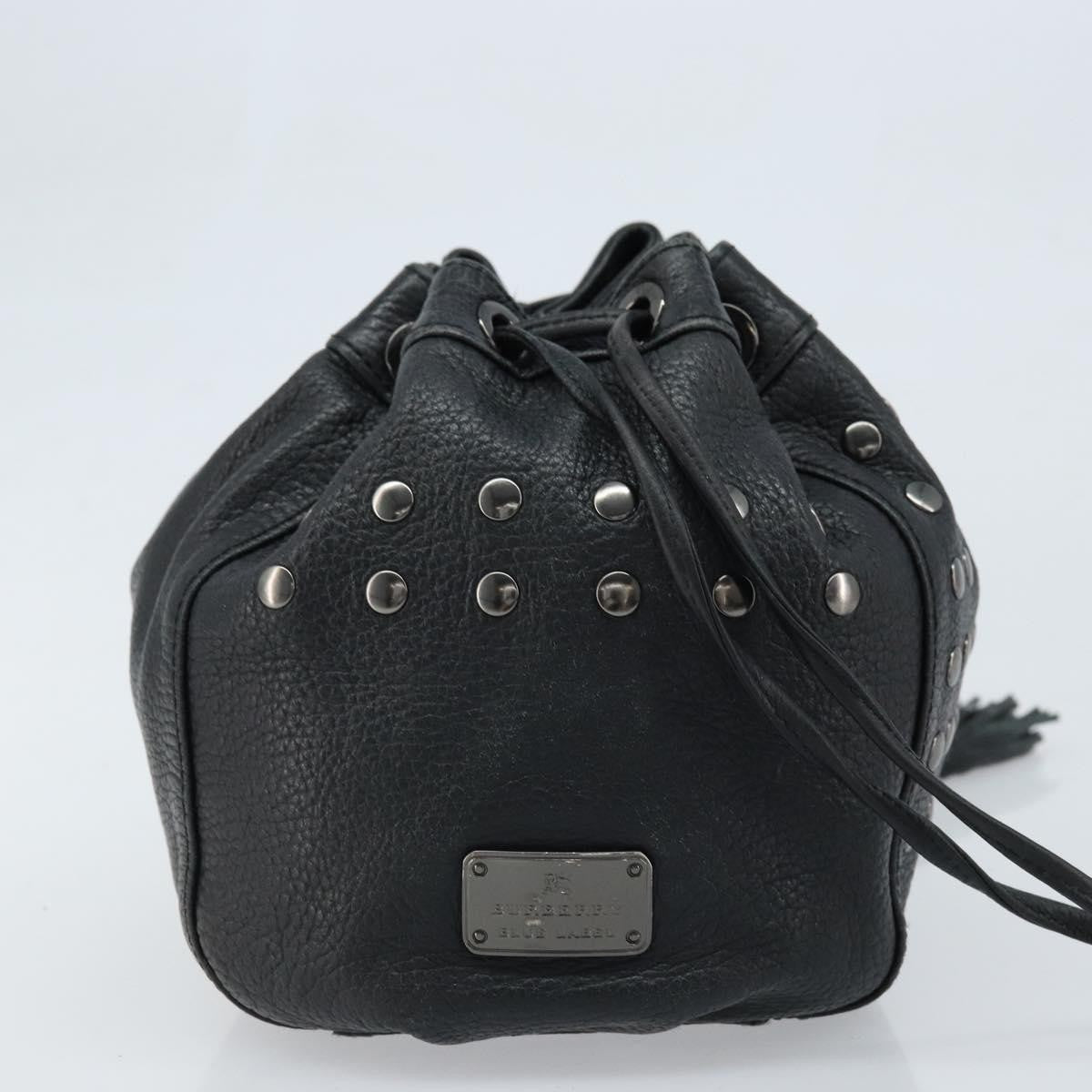 Burberry Blue Label Shoulder Bag Leather Black Leather Shoulder Bag