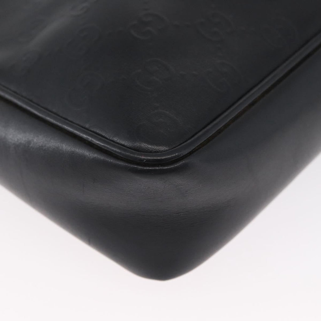 Gucci Vintage Clutch Bag Leather Black Leather Clutche & Pouche Bag (Pre-Owned)