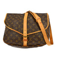Louis Vuitton Saumur Handbag Monogram Canvas Brown Canvas Shoulder Bag