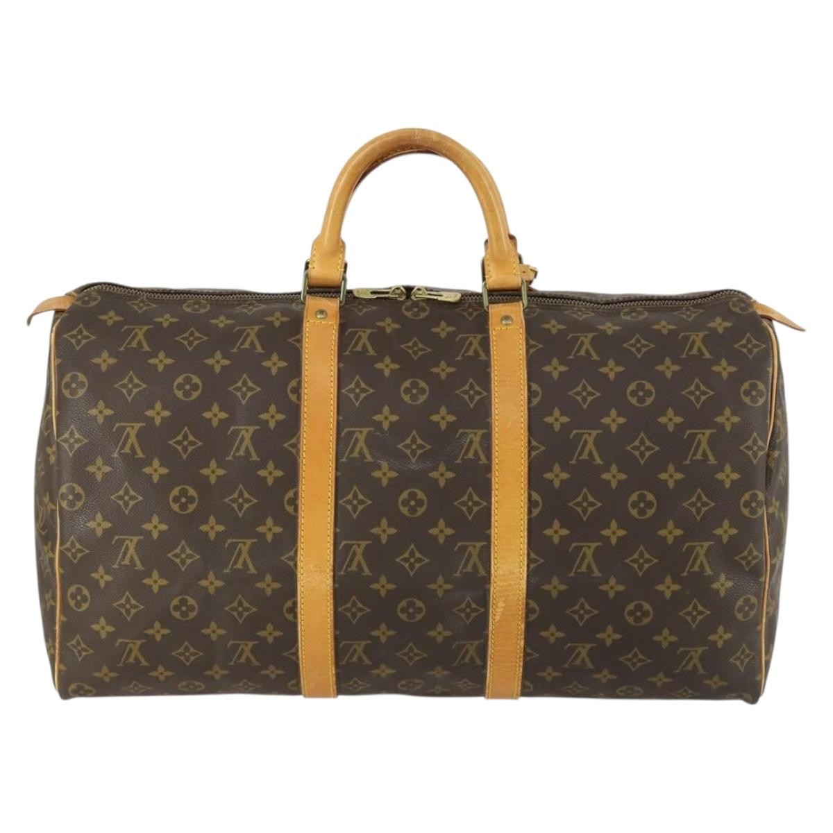 Louis Vuitton Keepall Bag Monogram Canvas Brown Canvas Travel Bag