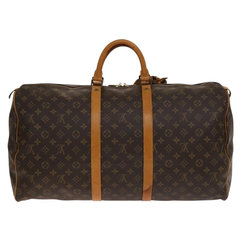 Louis Vuitton Keepall Bag Monogram Canvas Brown Canvas Travel Bag