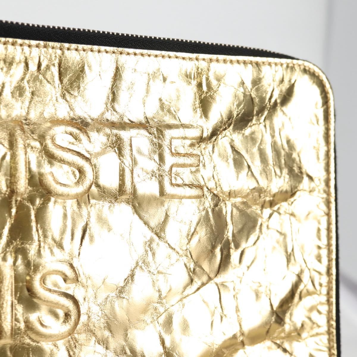 Chanel Feminine Pouch Crinkled Leather Gold Leather Clutche & Pouche Bag