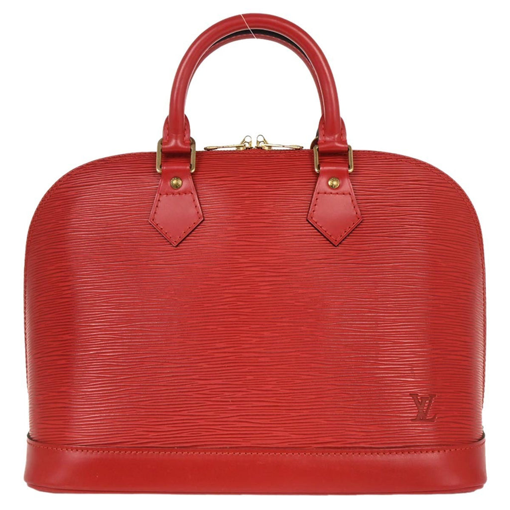 Louis Vuitton Alma Handbag Epi Leather Red Leather Handbag