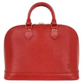 Louis Vuitton Alma Handbag Epi Leather Red Leather Handbag