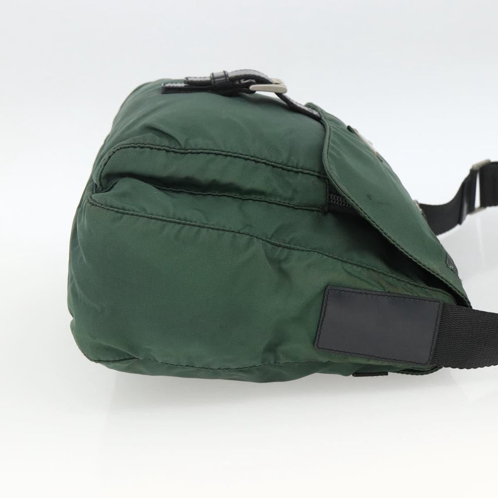 Prada Buckle Messenger Bag Tessuto Green Nylon Shoulder Bag Bag