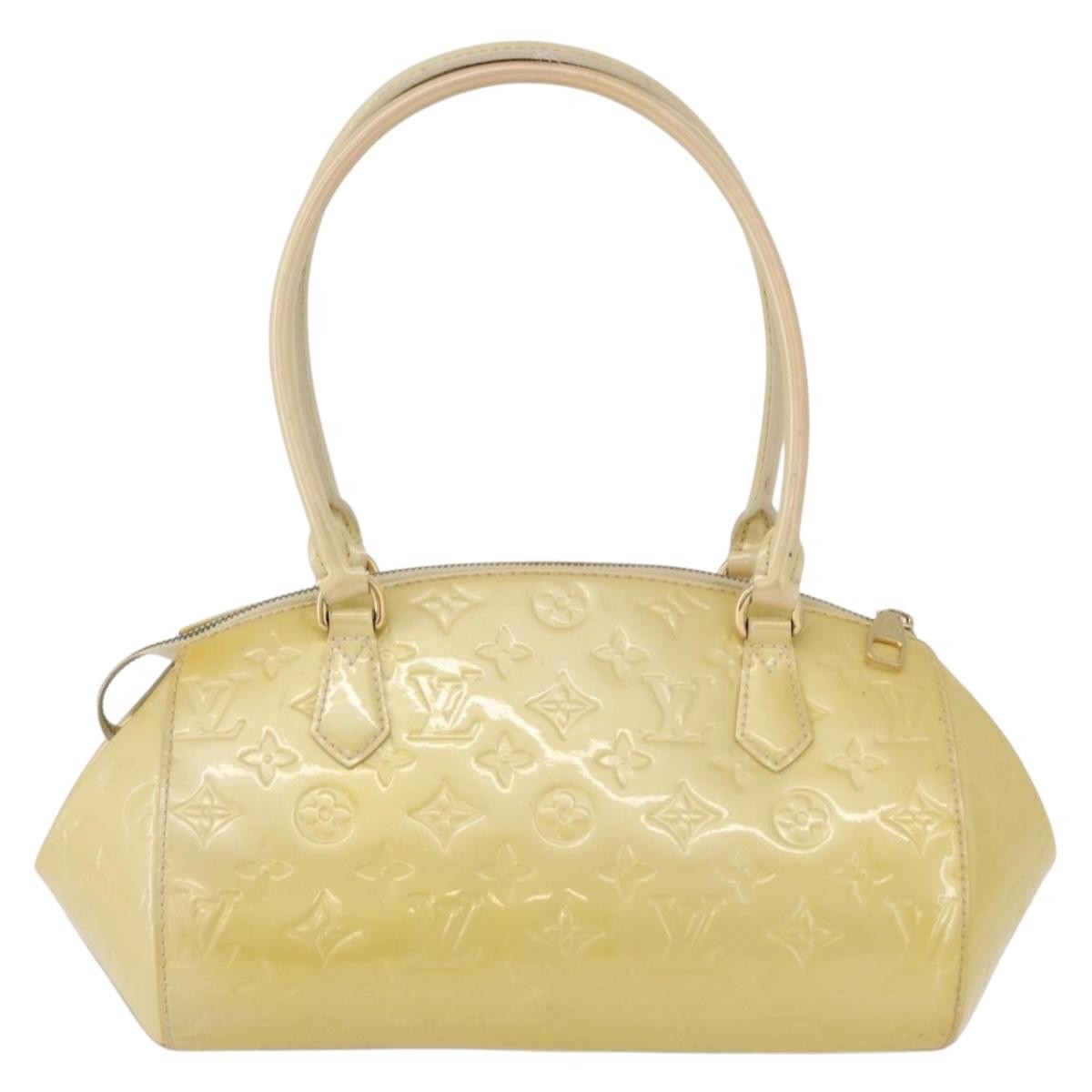 Louis Vuitton Sherwood Handbag Monogram Vernis Yellow Patent_Leather Handbag