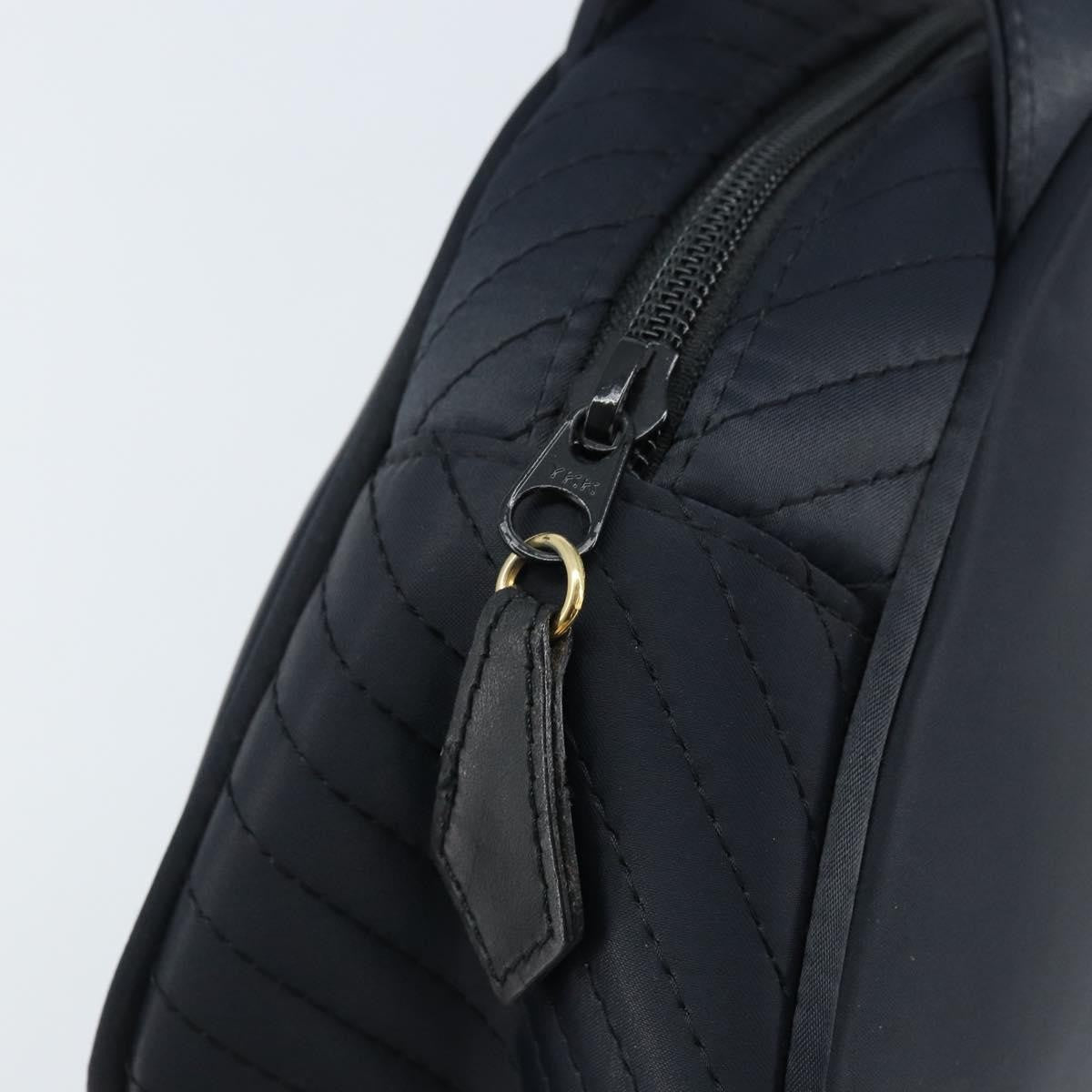 Saint Laurent Vintage Handbag Nylon Black Nylon Handbag (Pre-Owned)