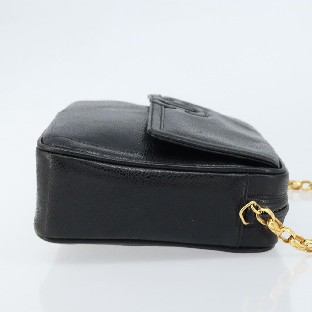 Chanel Vintage Front Pocket Cc Camera Bag Caviar Black Leather Shoulder Bag Bag