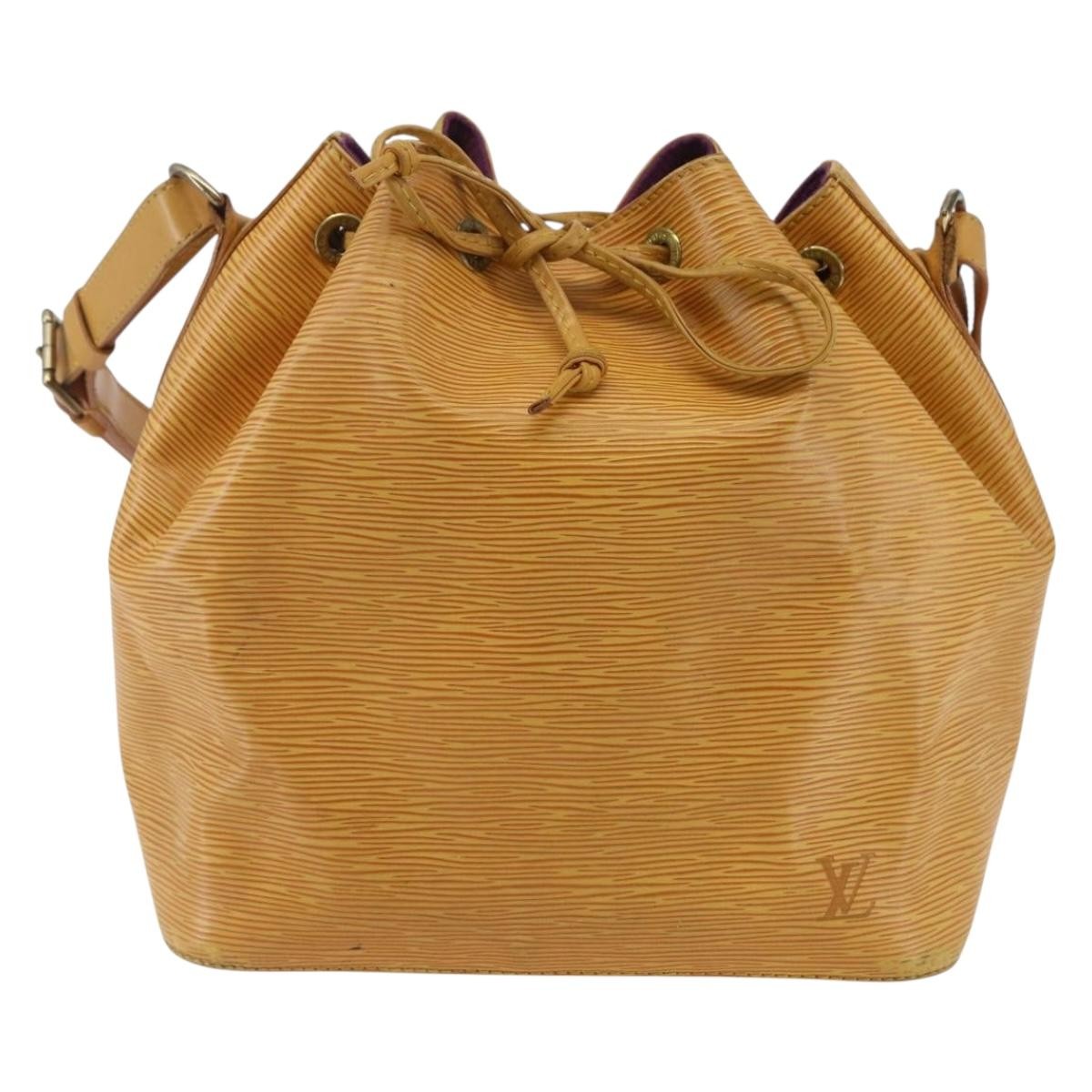 Louis Vuitton Petit Noe Handbag Epi Leather Yellow Leather Shoulder Bag