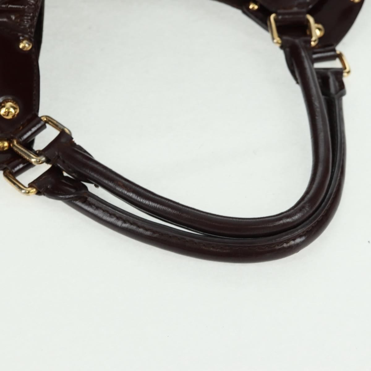 Louis Vuitton L Hobo Surya Leather Brown Patent_Leather Tote Bag