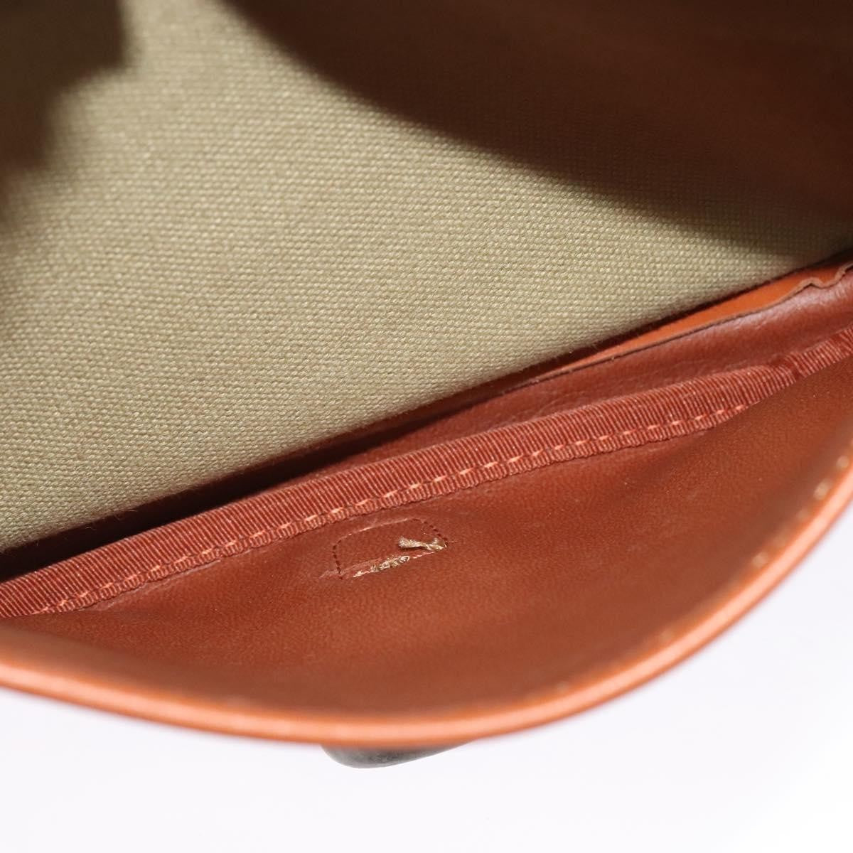 Burberry Front Pocket Messenger Bag Canvas Beige Canvas Shoulder Bag