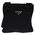 Prada Front Pocket Messenger Bag Tessuto Black Nylon Shoulder Bag Bag