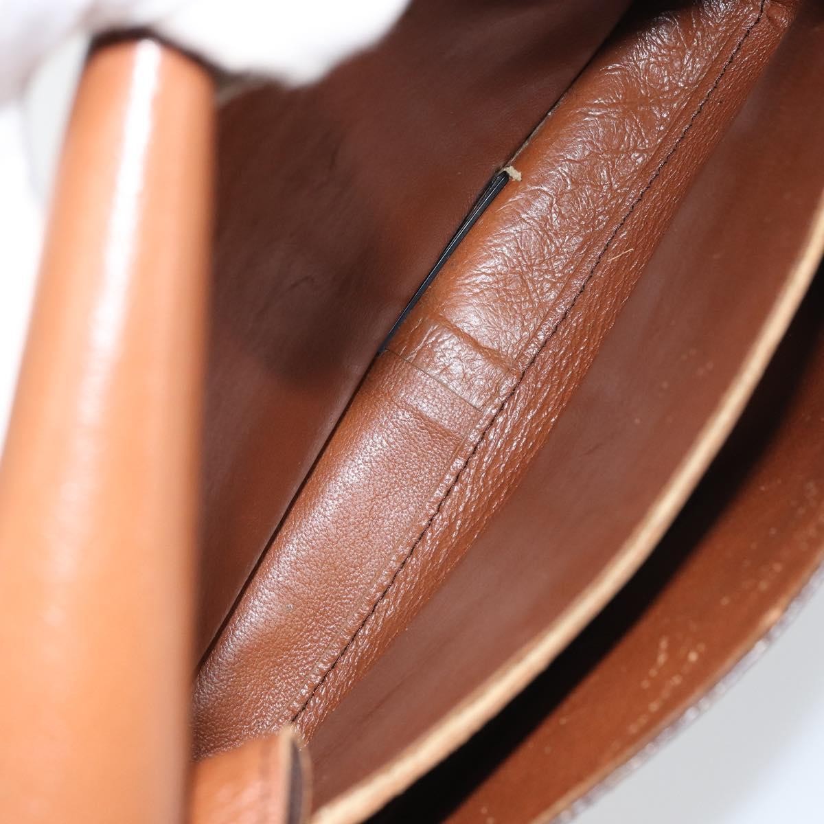 Louis Vuitton Cartouchiere Handbag Monogram Canvas Brown Canvas Shoulder Bag